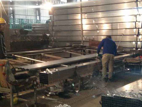 20#六角鋼管車(chē)間展示